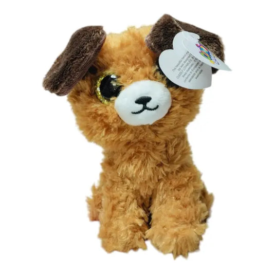 CUDDLY LOVABLES BROWN POODLE DOG PLUSH TOY 15 CM