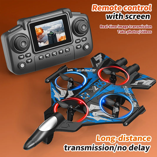 2025 New YL86 RC Foam Airplane 2.4G WIFI RC Fighter Stunt Tumbling Helicopter with LED Colored Lights Airplane Boys' Toys Gifts